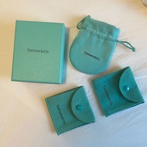 Authentic Tiffany & co jewelry satchets and box